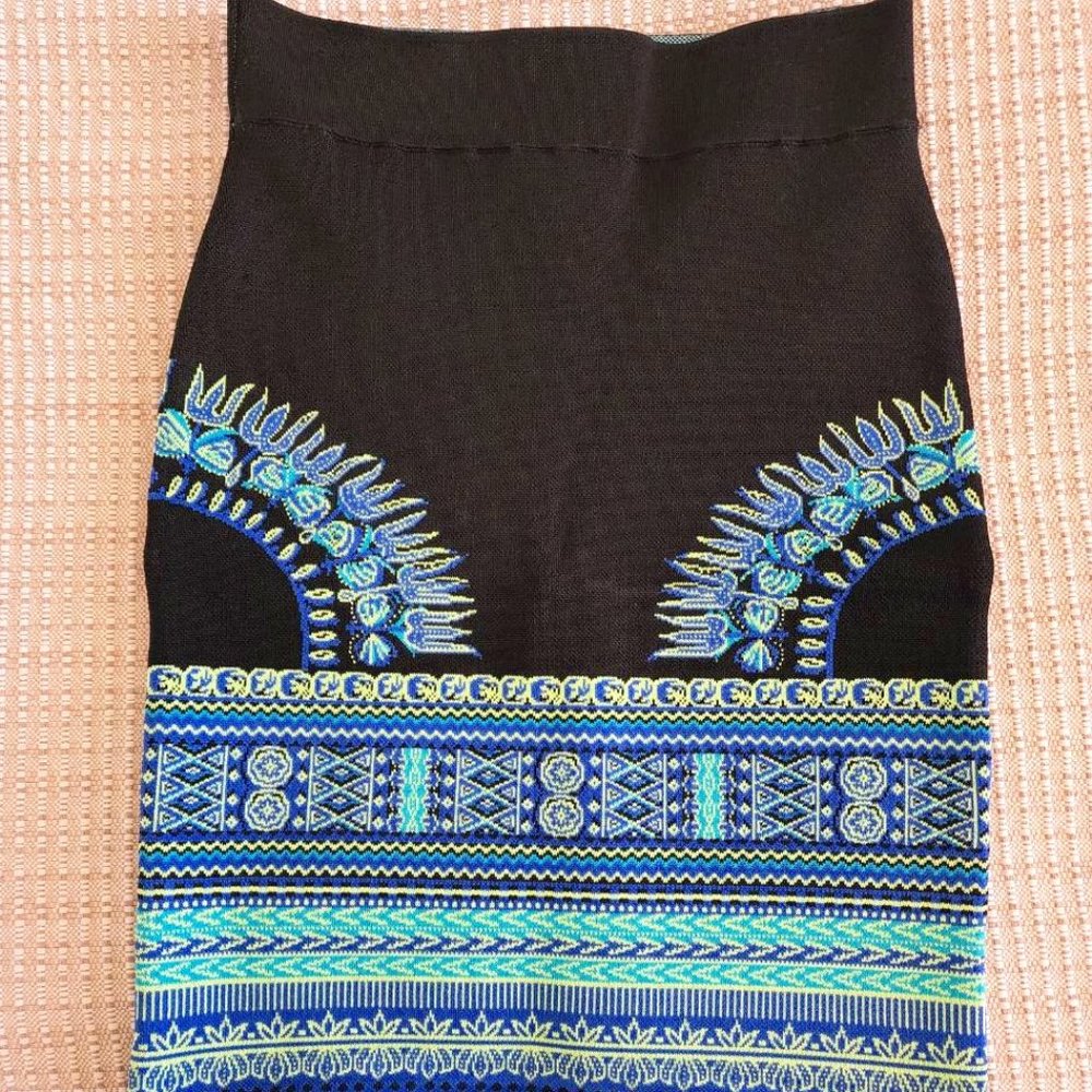 NEW BCBGMaxaria Patterned Pencil Skirt